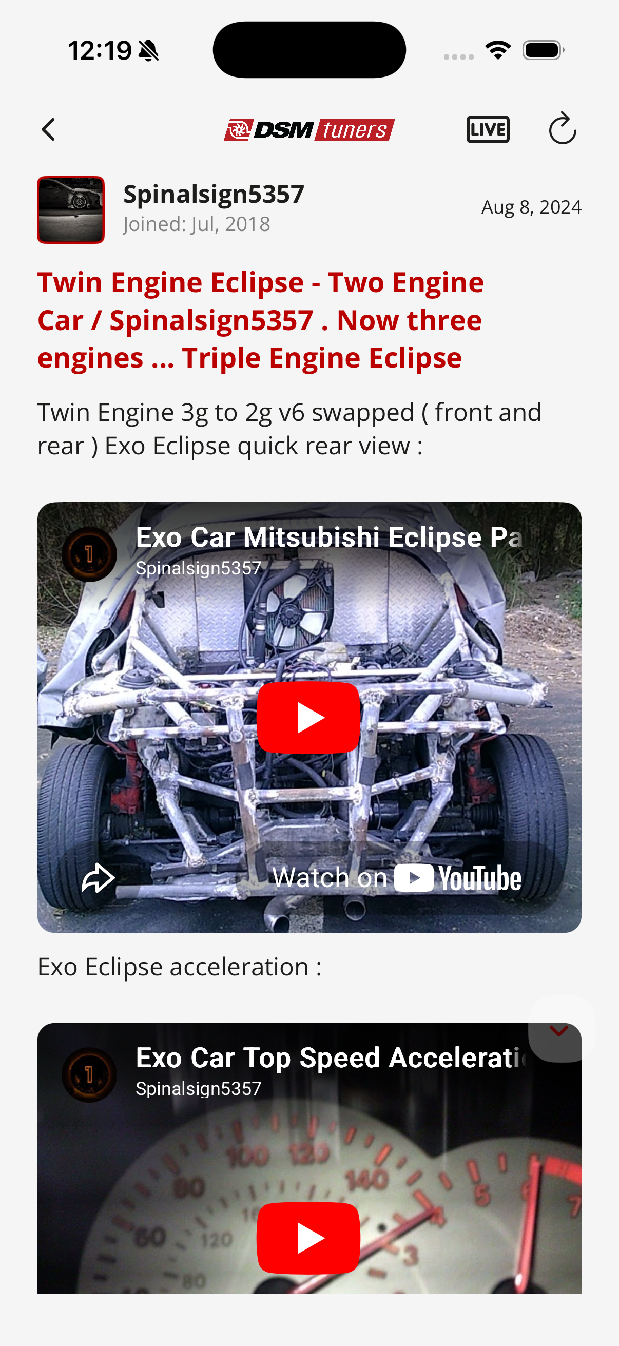 Social media embeds in XenForo native mobile app