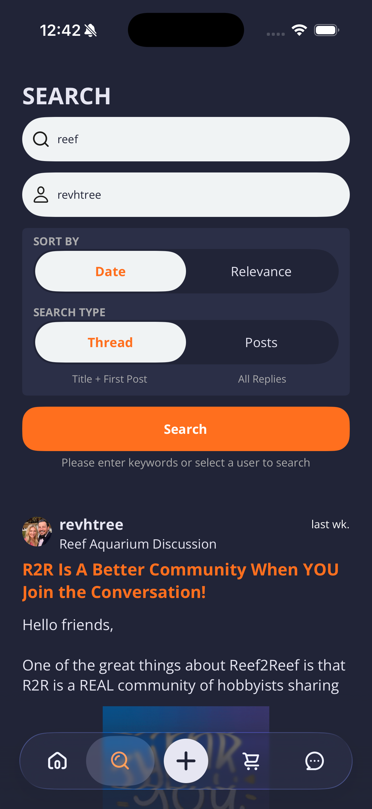 XenForo core search