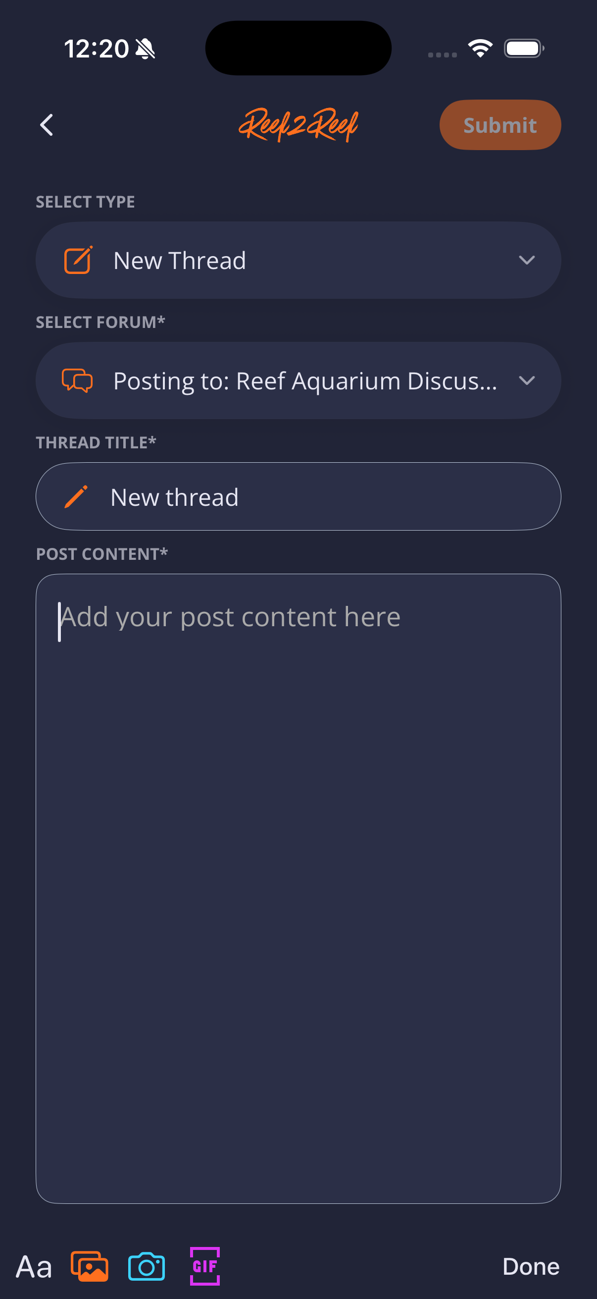 Easy forum posting in XenForo native mobile app
